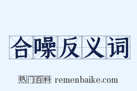 合噪反义词是什么意思的图片